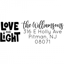 Love and Light Custom Hanukkah Address Stamp