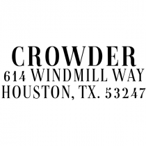 Magazine Serif Custom Address Stamp