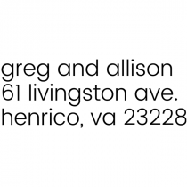 Minimalist Left Custom Address Stamp