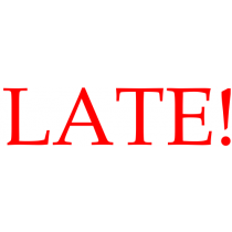 Late Exclamation Round Teacher Grading Stamp