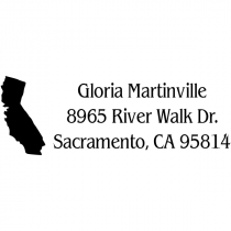 California Return Address Stamp