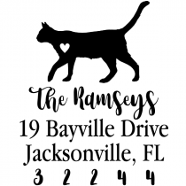 Cat Love Address Stamp