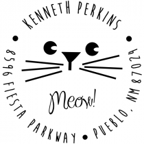 Meow Boy Cat Address Stamp