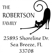 Spastic Cat Address Stamp