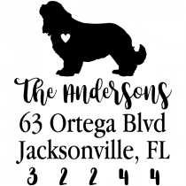 Cavalier King Charles Spaniel Love Address Stamp