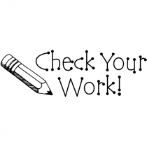 Check Your Work! Pencil Teacher Stamp