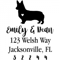 Corgi Love Address Stamp