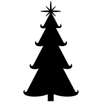 Curled Christmas Tree Craft Stamp
