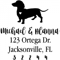 Dachshund Love Address Stamp