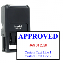 Approved Custom Two Line Dater Stamp