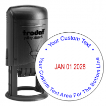Custom Text Round Dater Stamp