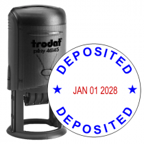 Round Self-Inking Dater Deposited Stamp