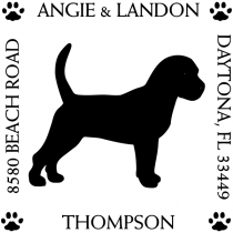 Beagle Pet Lover Dog Return Address Stamp