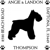 Schnauzer Pet Lover Dog Return Address Stamp