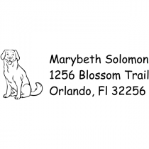 Labrador Dog Return Address Stamp
