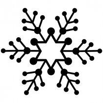 Dotted Branch Snowflake Craft Stamp