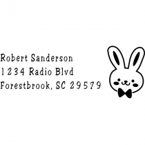 Bunny Head Easter Address Stamp
