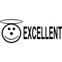 excellent smiley teacher rubber stamp