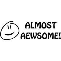 Feedback - Smiley Face ALMOST AEWSOME Rubber Teacher Stamp