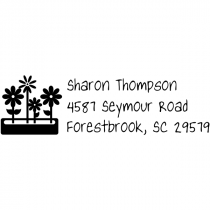 Flower Box Address Stamp