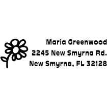 Daisy Flower Address Stamp