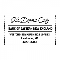 Elegant Script For Deposit Only Financial Stamp