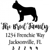 French Bulldog Love Address Stamp