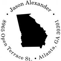 Georgia Round Address Stamp