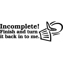 Incomplete Boomerang Teacher Stamp