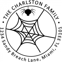 Spider Web Halloween Return Address Stamp
