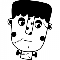 Cute Frankenstein Halloween Craft Stamp | 2