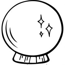 Crystal Ball Halloween Craft Stamp | 2