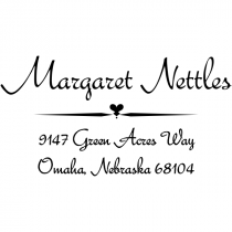 Nettles Deco Handwritten Address Stamp