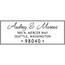 Lovers Script Return Address Stamp