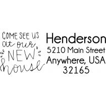 Our New House Address Stamp