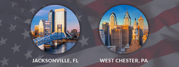Jacksonville, Austin, West-Chester
