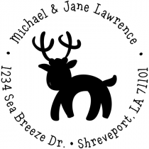 Lawrence Reindeer Return Address Stamp