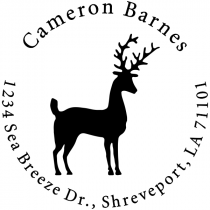 Stag Reindeer Return Address Stamp