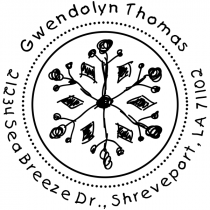 Thomas Hand Drawn Snowflake Return Address Stamp