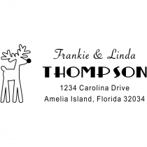 Rudolph Reindeer Return Address Stamp