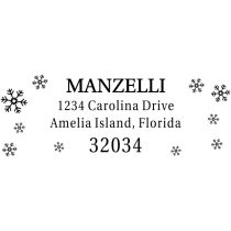 Manzelli Snowflake Return Address Stamp