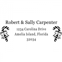 Carpenter Candy Cane Address Stamp