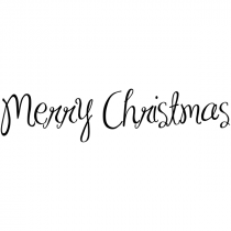 Merry Christmas Craft Rubber Stamp