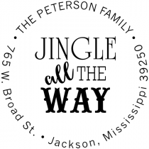 Jingle All The Way Return Address Stamp