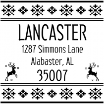 Designer Reindeer Return Address Stamp