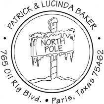 North Pole Return Address Stamp