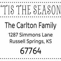 Tis The Season Return Address Stamp
