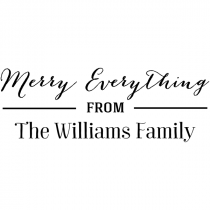 Merry Everything Rubber Stamp