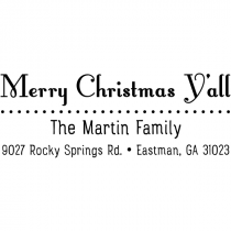 Merry Christmas Y'all Return Address Stamp