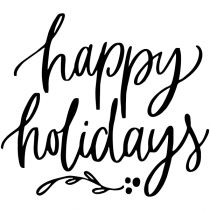 Happy Holidays Craft Stamp   | 2